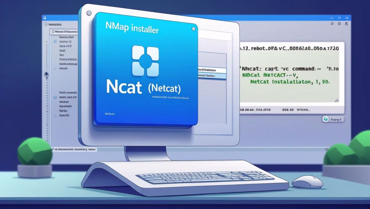 Illustration of How to install Netcat in Windows on windows desktop