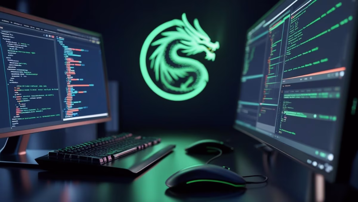 A professional cybersecurity workstation running Kali Linux, best linux os with open terminal windows