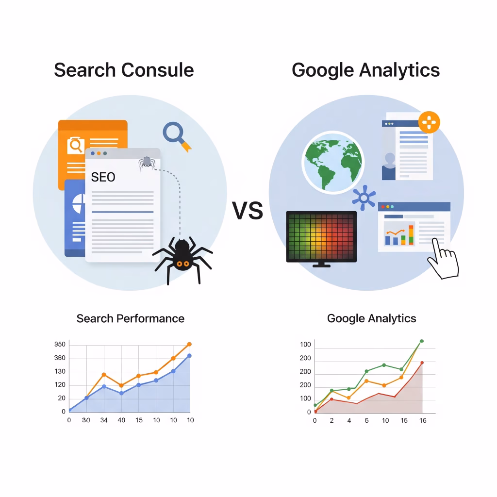 google search console vs google analytics