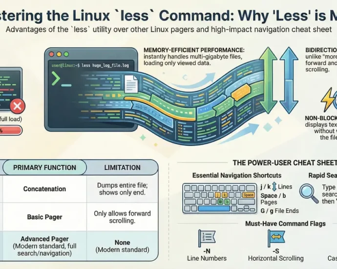 less command in linux