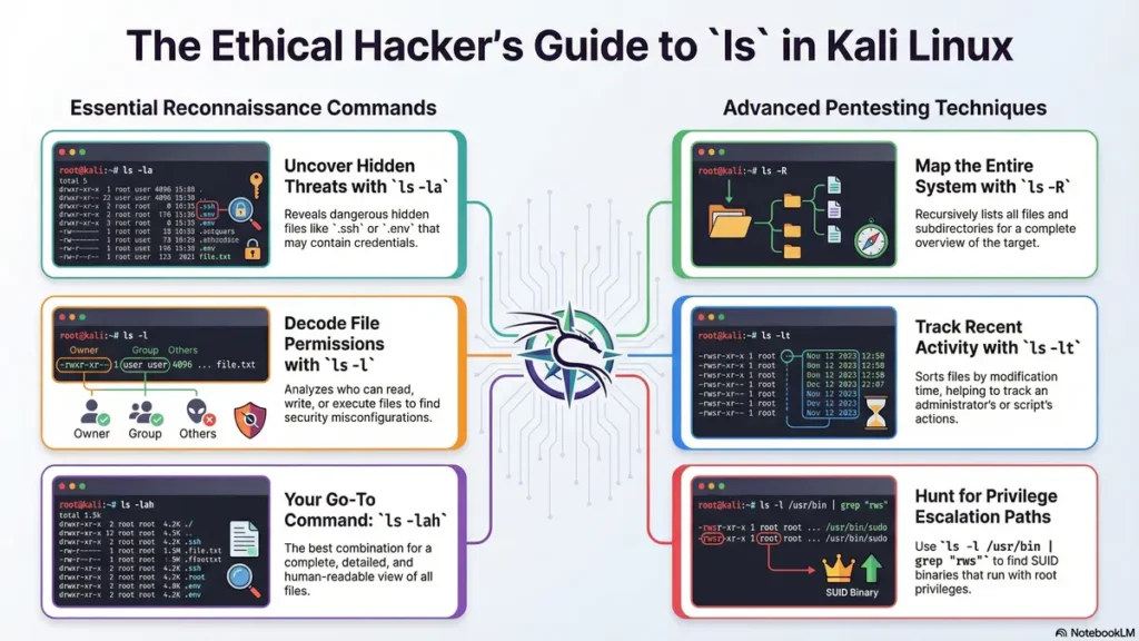 ls command in kali linux